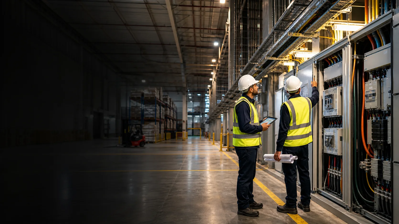 Premium warehouse electrical power upgrade environment